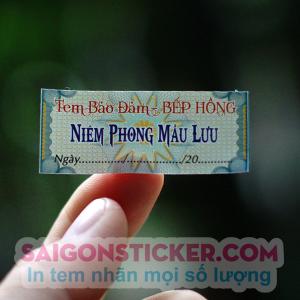 TEM BẢO ĐẢM BẾP HỒNG